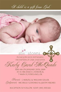 Christening Invitation Personalised Baptism - Pink 4