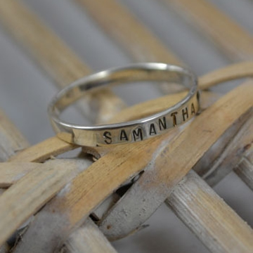 Personalised Name Ring - 3mm