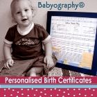 Babyography® birth certificates & keepsakes