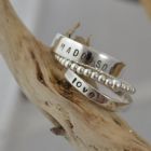 RINGS personalised silver and gold for mum women - Handstamped and Engraved