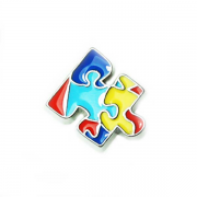 Charities Charm for Floating Memory Locket - Autism Awareness Jigsaw