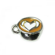 Food Charm for Floating Memory Locket - Coffee with Crema