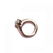 Wedding Charm for Floating Memory Locket  -  Gold Ring