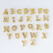 .Letters Charm for Floating Memory Locket - Gold Sparkle Letters