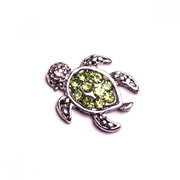 Animal Charm for Floating Memory Locket - Green Turtle with Sparkles
