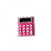 Hobbies Charm for Floating Memory Locket - Pink Calculator