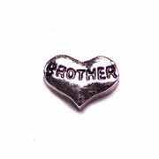 Family Charm for Floating Memory Locket - Brother Heart