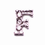 Letters Charm for Floating Memory Locket - F