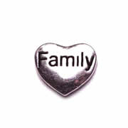 Family Charm for Floating Memory Locket - Family Heart