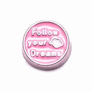 Messages Charm for Floating Memory Locket - Follow Your Dreams