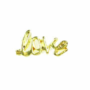 Love Charm for Floating Memory Locket - Gold Love Word