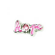 Faith Charm for Floating Memory Locket - Hope - Pink with Sparkle