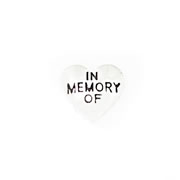 Messages Charm for Floating Memory Locket - In Memory Of Heart