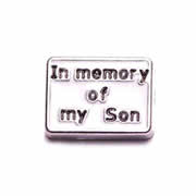 Faith Charm for Floating Memory Locket - In Memory of my Son