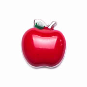 Food Charm for Floating Memory Locket - Red Apple
