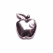 Occupations Charm for Floating Memory Locket - Silver Apple with Crystal