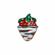 Food Charm for Floating Memory Locket - Strawberry Dipped in Chocolate