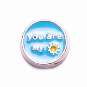 Messages Charm for Floating Memory Locket - You are my Sunshine