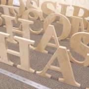 FREESTANDING Wooden Captial Letter UNPAINTED - 30 cm, 35 cm or 40 cm tall, 18 mm thick