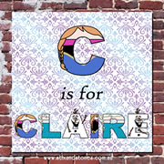Frozen Personalised Name Plaque canvas for kids wall art - Square with background