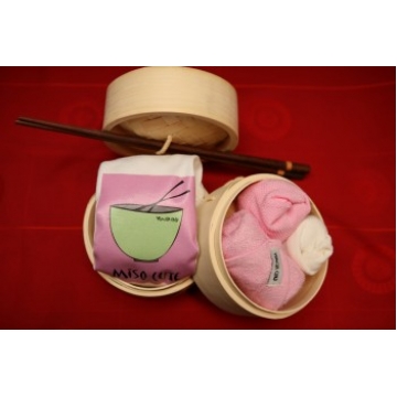 Unique Gift basket for new baby - Bamboo Steamer Set Girl Miso Cute