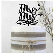 Cake signs, toppers and plaques  -  Mr&Mrs Funky style