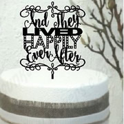Cake signs, toppers and plaques personalised - Wedding  - Happily Ever After