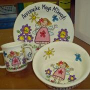 Handpainted Plate Set - Child's Breakfast Fairy Set
