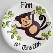 Handpainted Personalised Plate - Cheeky Monkey