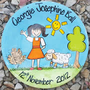 Handpainted Personalised Plate - Country Girl