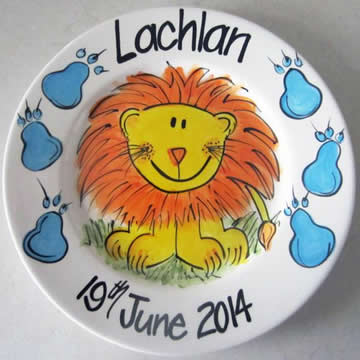Handpainted Personalised Plate - King of the Jungle