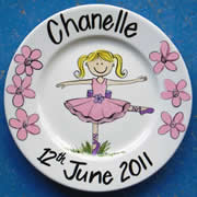 Handpainted Personalised Plate - Little Ballerina