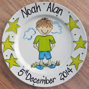 Handpainted Personalised Plate - Little Boy