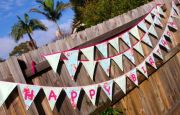 Bunting - HAPPY BIRTHDAY - you choose colour theme pattern