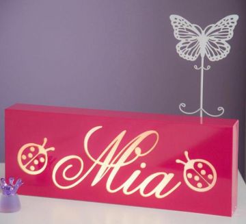 .Night Light /Light box Personalised Choice of colour WITH TWO MOTIFS