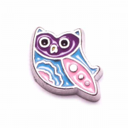 Animal Charm for Floating Memory Locket - Owl - Pink and Blue