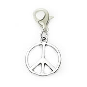 Peace Sign Dangle for Floating Memory Locket