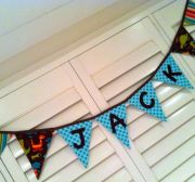Bunting - CUSTOM banner with PERSONALISATION OF NAME/LETTERING REQUIRED - you choose your colour and theme