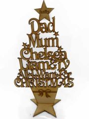Christmas Decoration - PersonalisedAll I want for Christmas Family Tree Hanging or Standing