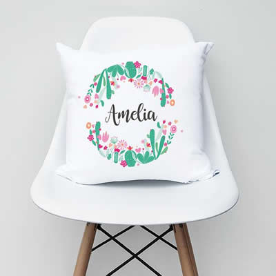 .Personalised Cushion for kids - Dessert Flower Girls