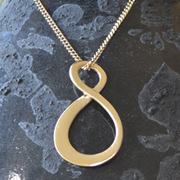 .Personalised Handstamped or Precision Stamped Silver Necklace - Gold Range - Infinity and Beyond GOLD