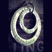 .Personalised Handstamped or Precision Stamped Silver Necklace - Silver Name Pendant Range - All My Loved Ones