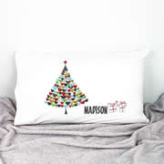 .Personalised Kids Pillowcase Christmas Tree