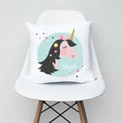 .Personalised Cushion for kids - Girls unicorn