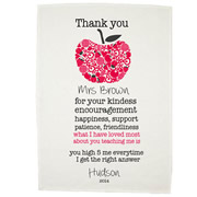 Personalised Tea Towel - An Apple For The Teacher