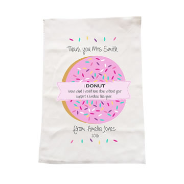 Personalised Tea Towel - Donut Teachers Female