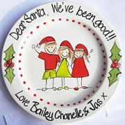 Handpainted Personalised Christmas Plate - From the Kids