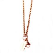 Rose Gold Tone Stainless Steel - Rolo 4mm Necklace for memory lockets - 18 - 20 inch (46 - 51 cm) long