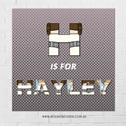 Star Wars Personalised Name Plaque canvas for kids wall art - Square with background