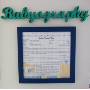 Babyography® Name Plate Hanger Available in over 30 colours Give your Babyography a headline!